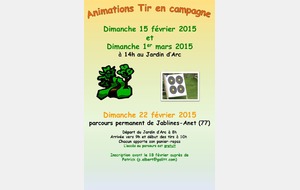 ANIMATIONS TIR EN CAMPAGNE AU JARDIN D'ARC ET JABLINES