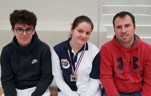 Romain, Constance (Vice-Championne Régionale) et Guillaume (notre Entraîneur)